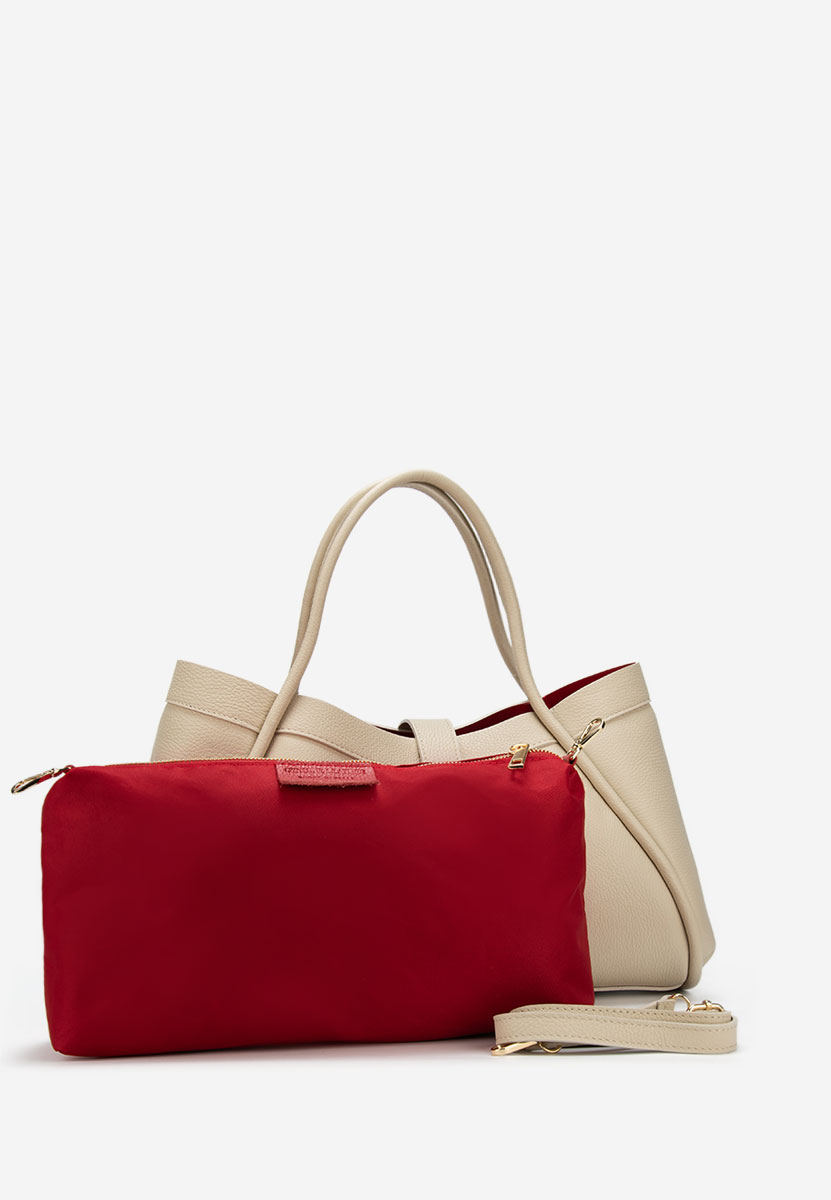 Beżowe torebka ze skóry naturalnej Oniana