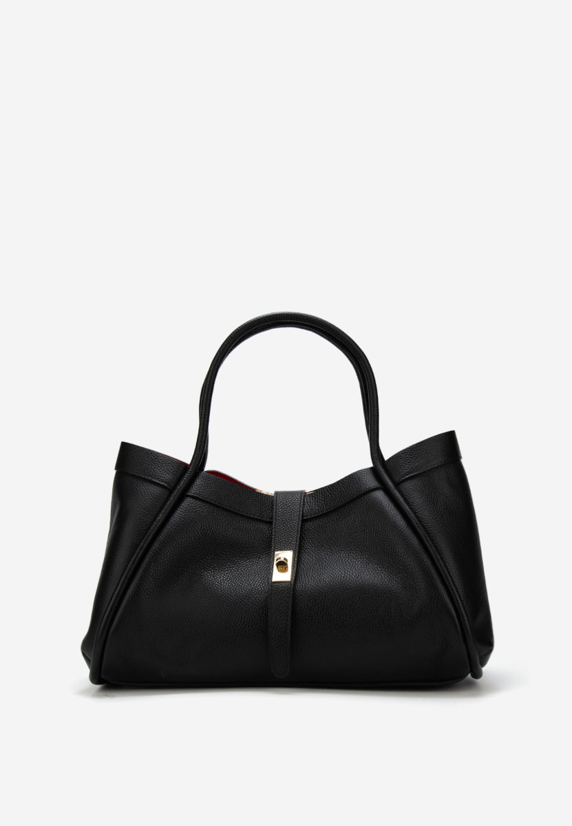 Czarna torebka ze skóry naturalnej Oniana