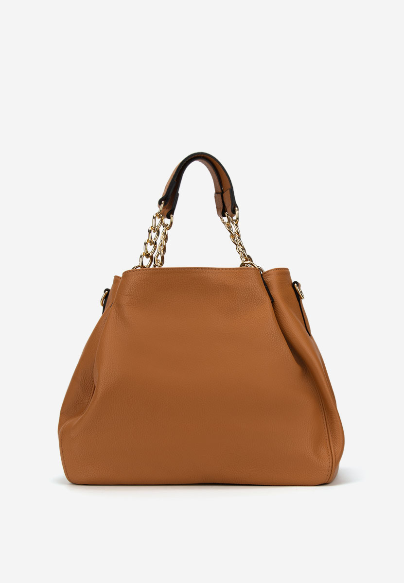 Camelowe torebka ze skóry naturalnej Kiaya