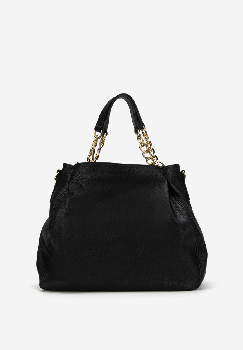 Czarna torebka ze skóry naturalnej Kiaya