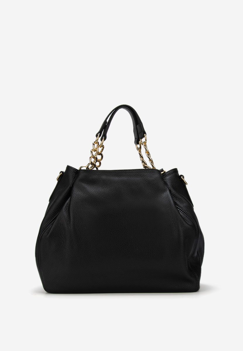 Czarna torebka ze skóry naturalnej Kiaya