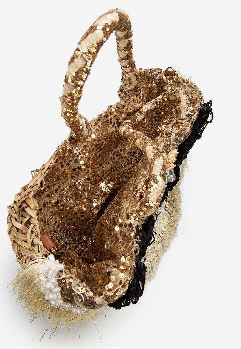 Złote torebka do ręki Kimya