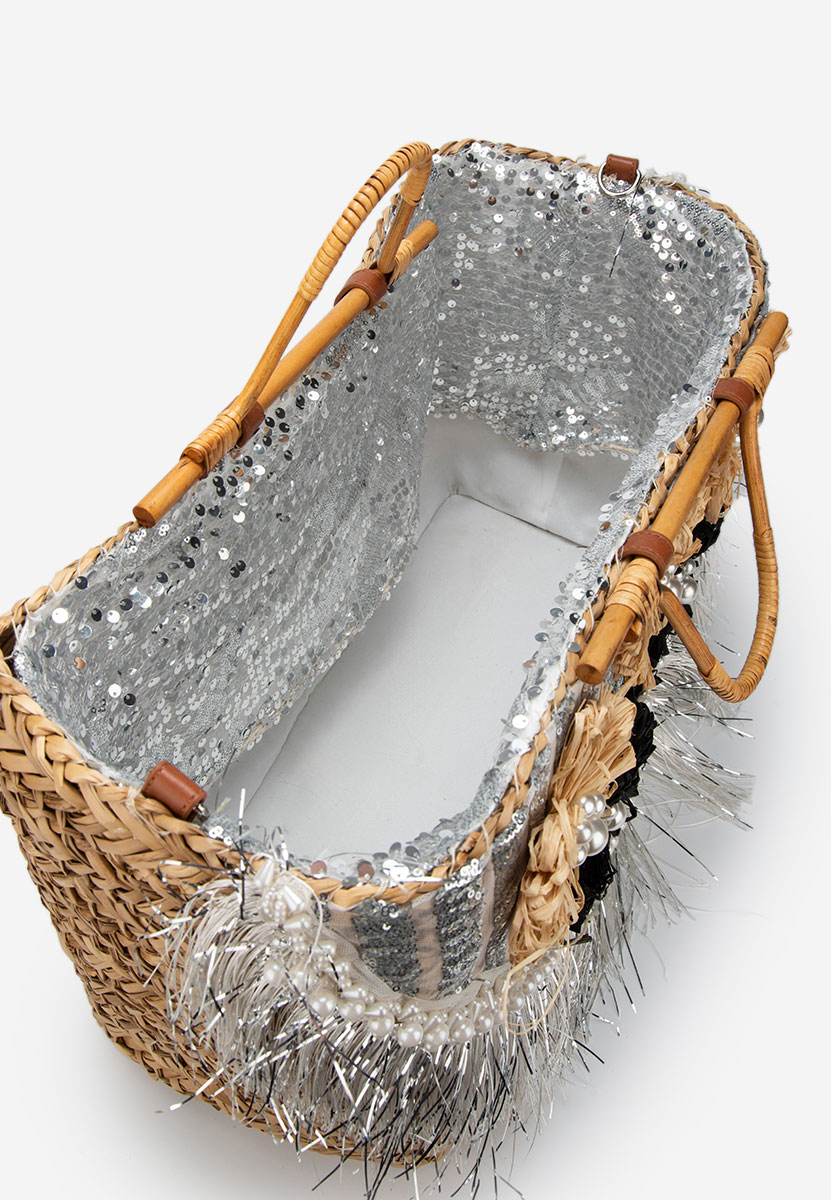 Srebrne torebka do ręki Jasmina