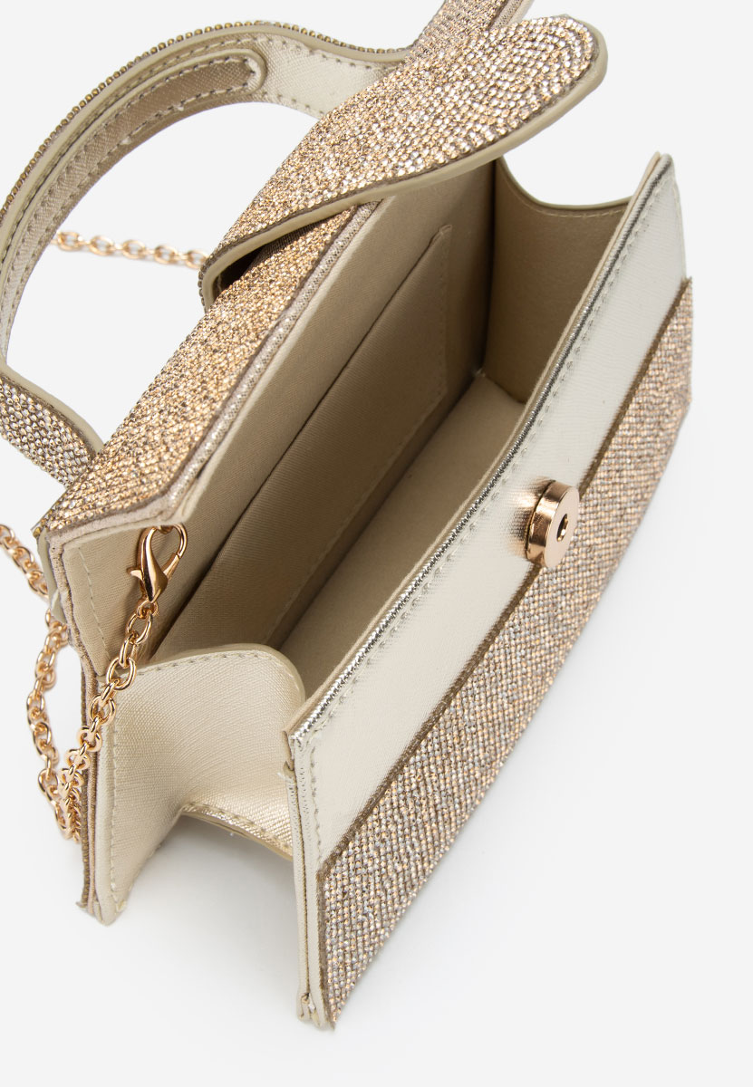 Złote torebka do ręki Rucsanda