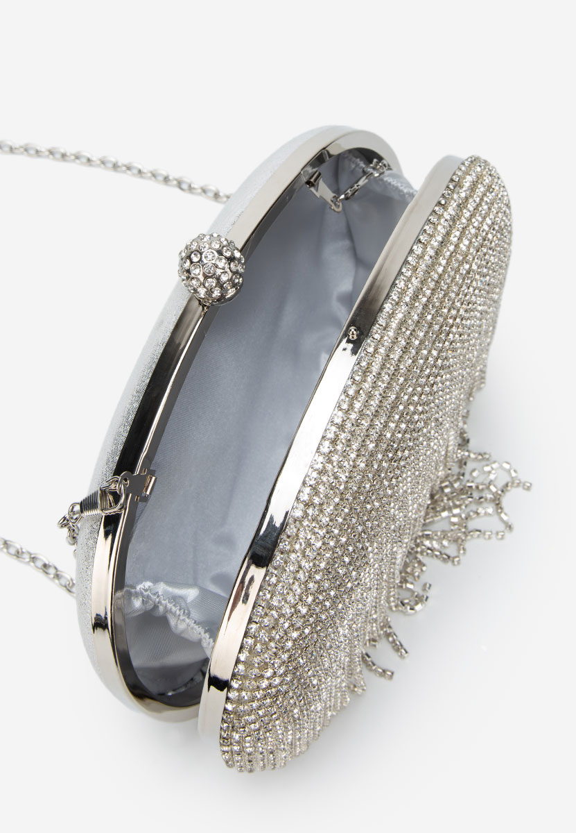 Srebrne torebka do ręki Avalina