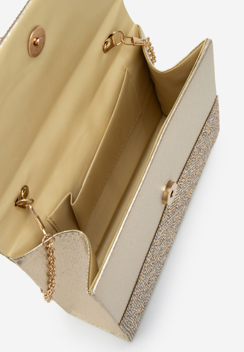 Złote torebka do ręki Karolima