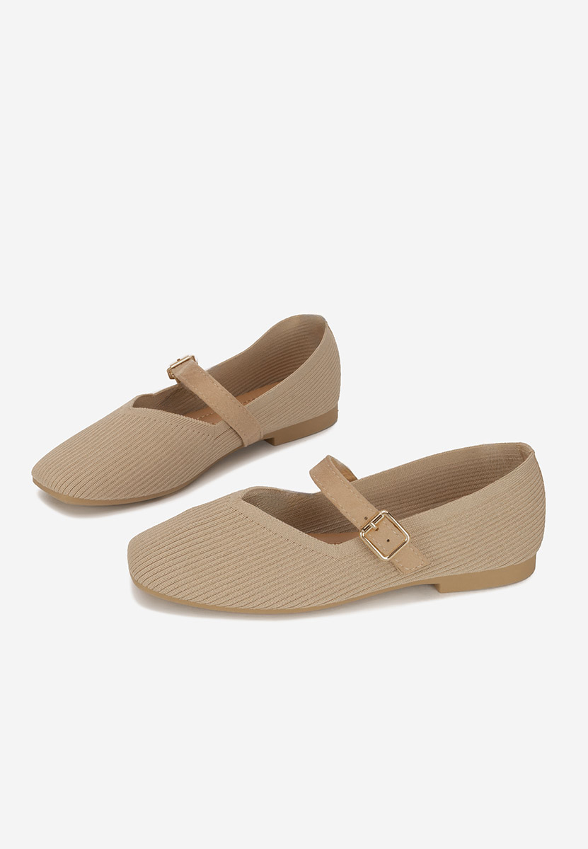 Khaki baleriny damskie Gabriella