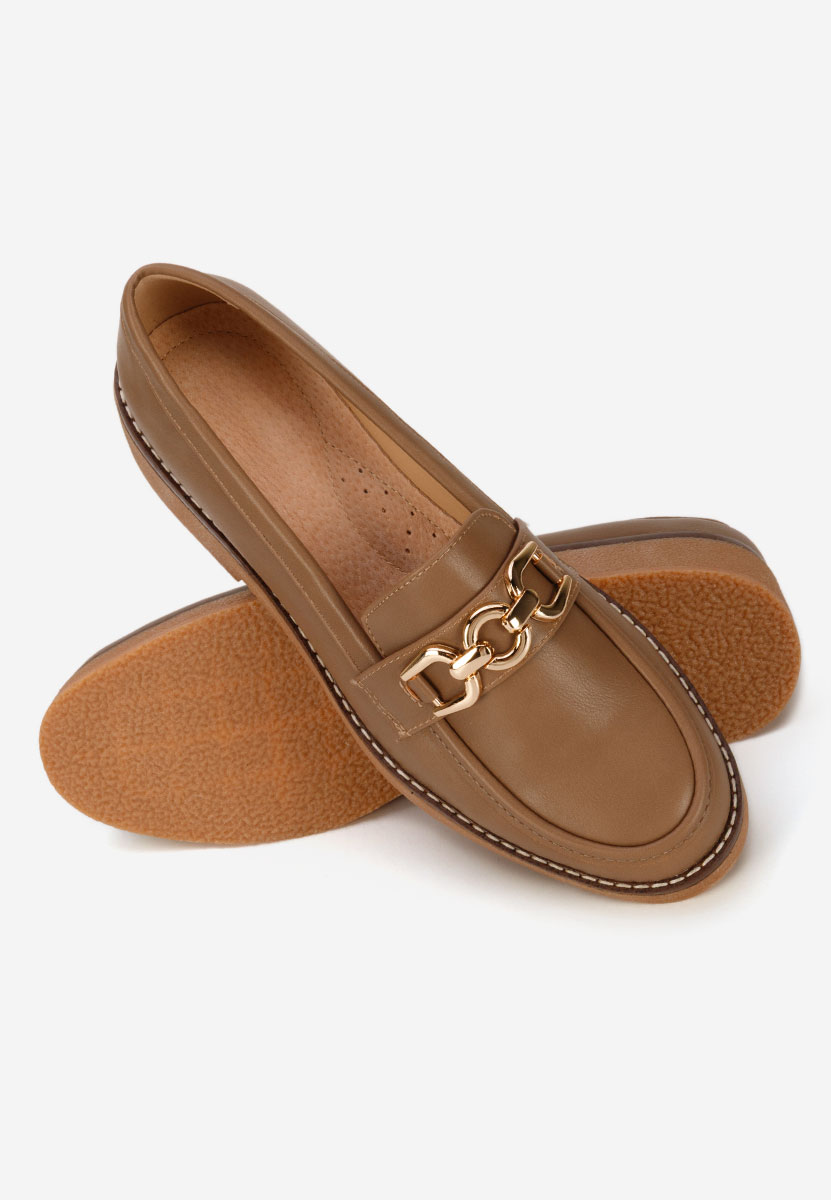 Khaki mokasyny damskie Calisteia