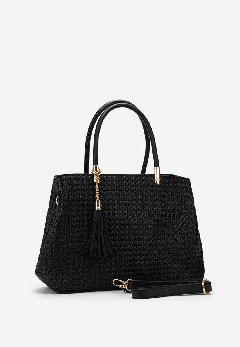 Czarna torebka do ręki Trynia