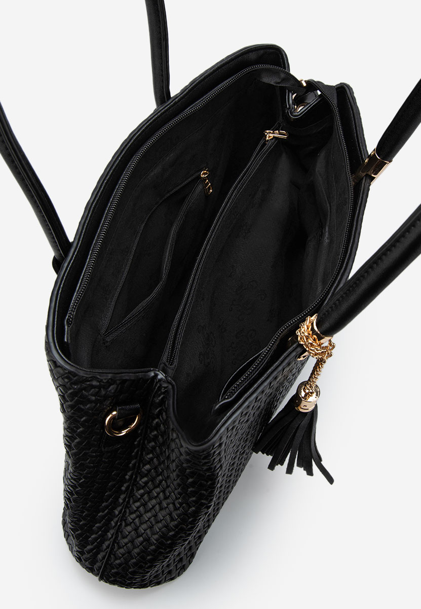 Czarna torebka do ręki Trynia