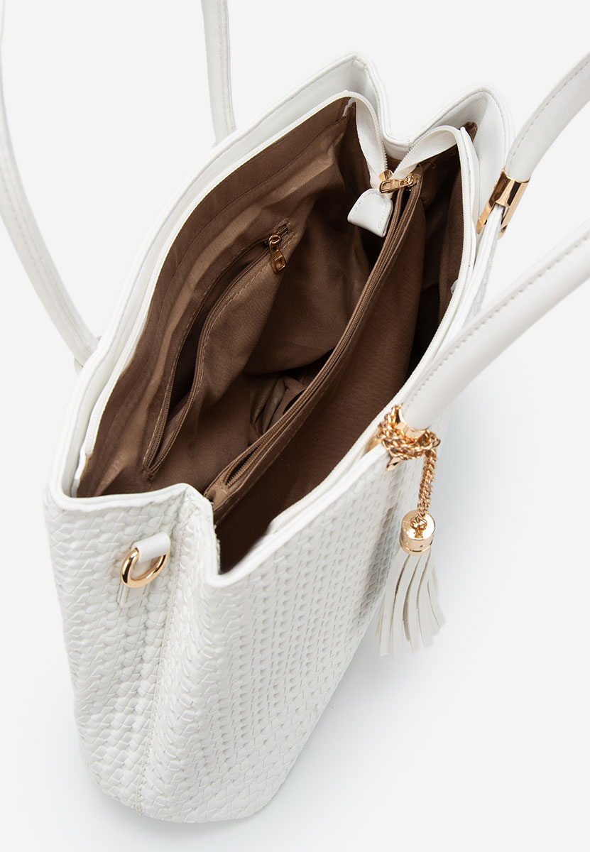 Białe torebka do ręki Trynia