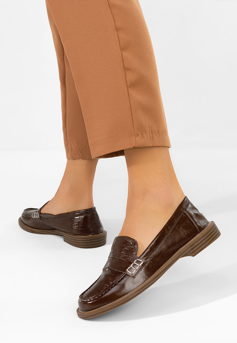 Brązowe mokasyny damskie Zayrie