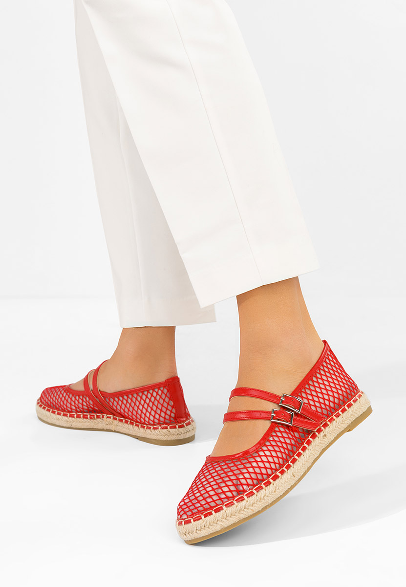 Czerwone espadryle damskie Nikia