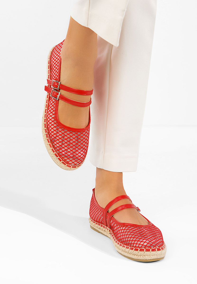 Czerwone espadryle damskie Nikia