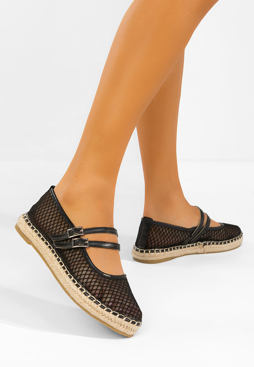 Czarne espadryle damskie Nikia