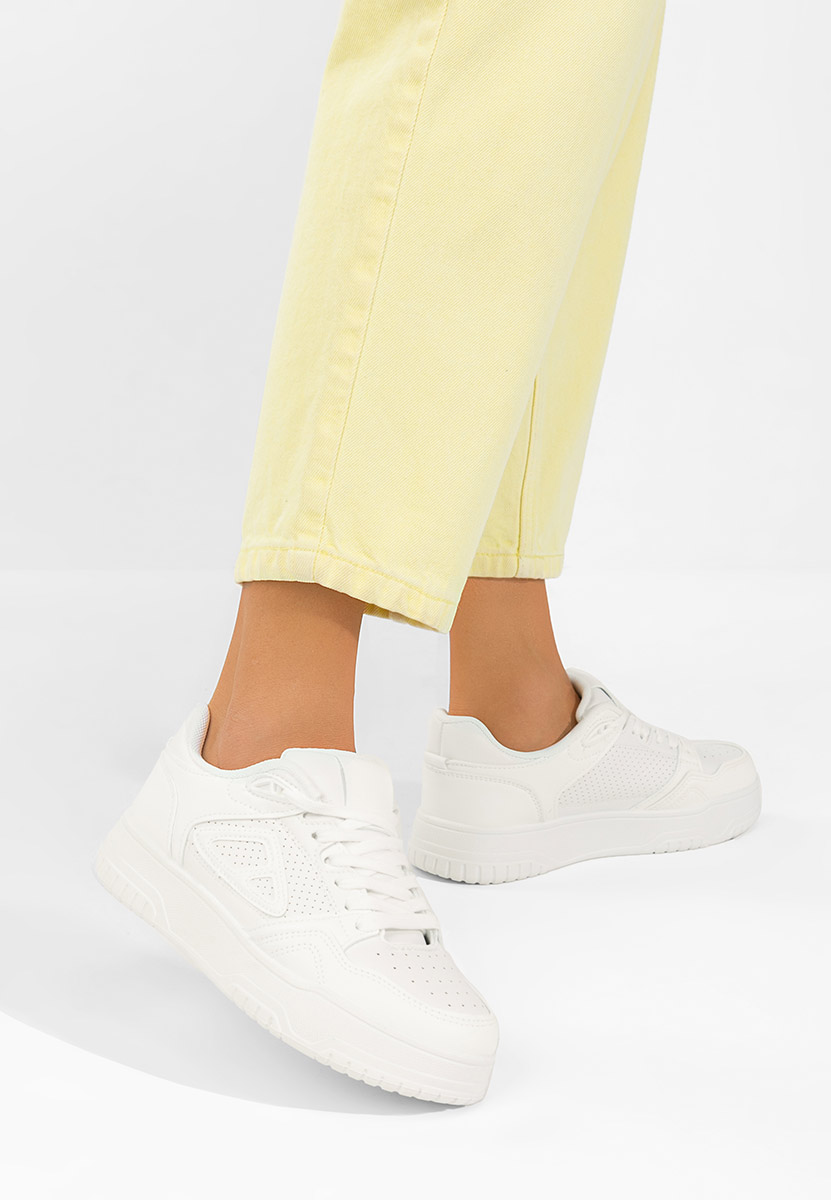 Białe sneakersy na platformie Damarya