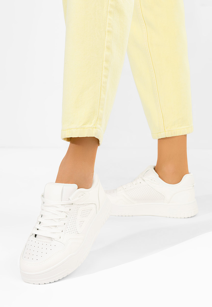 Białe sneakersy na platformie Damarya