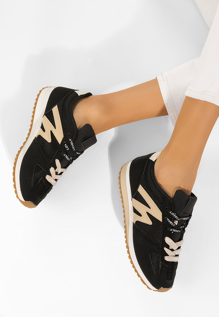 Czarne sneakersy damskie Jeina