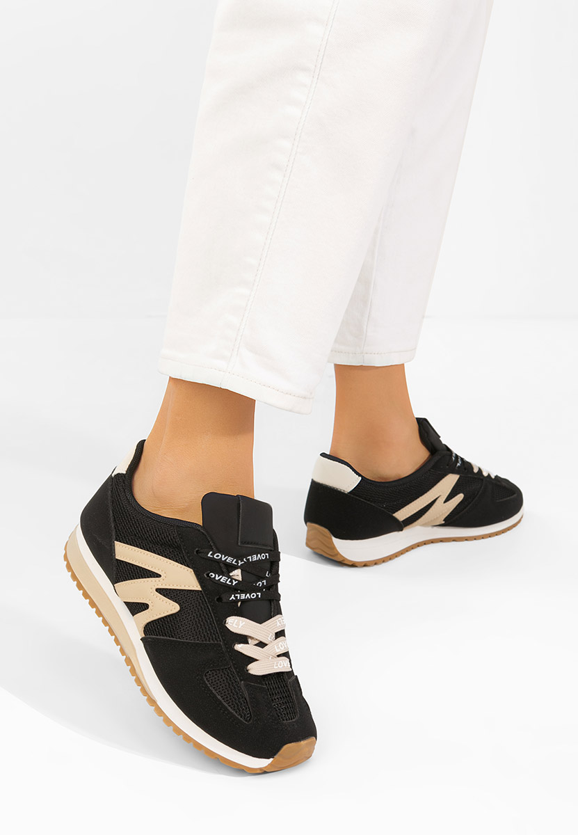 Czarne sneakersy damskie Jeina