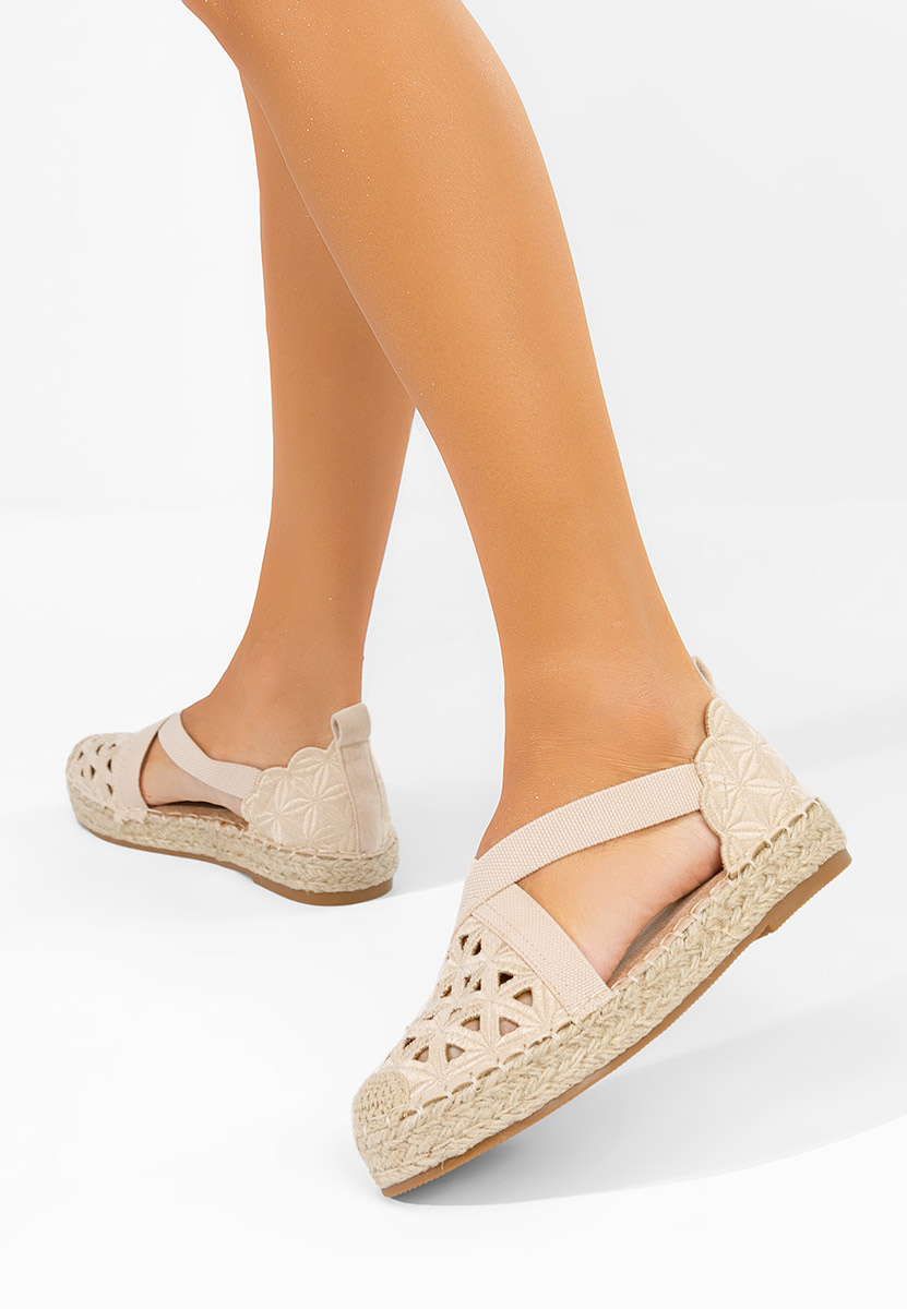 Beżowe espadryle damskie Feliania