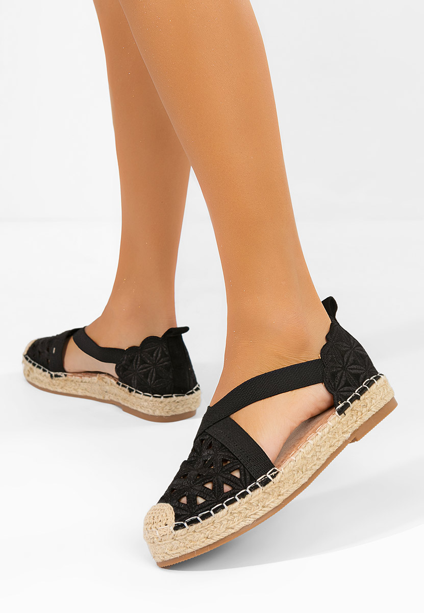 Czarne espadryle damskie Feliania