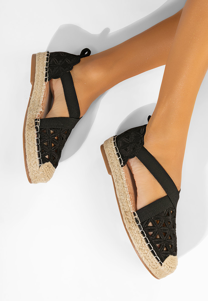 Czarne espadryle damskie Feliania