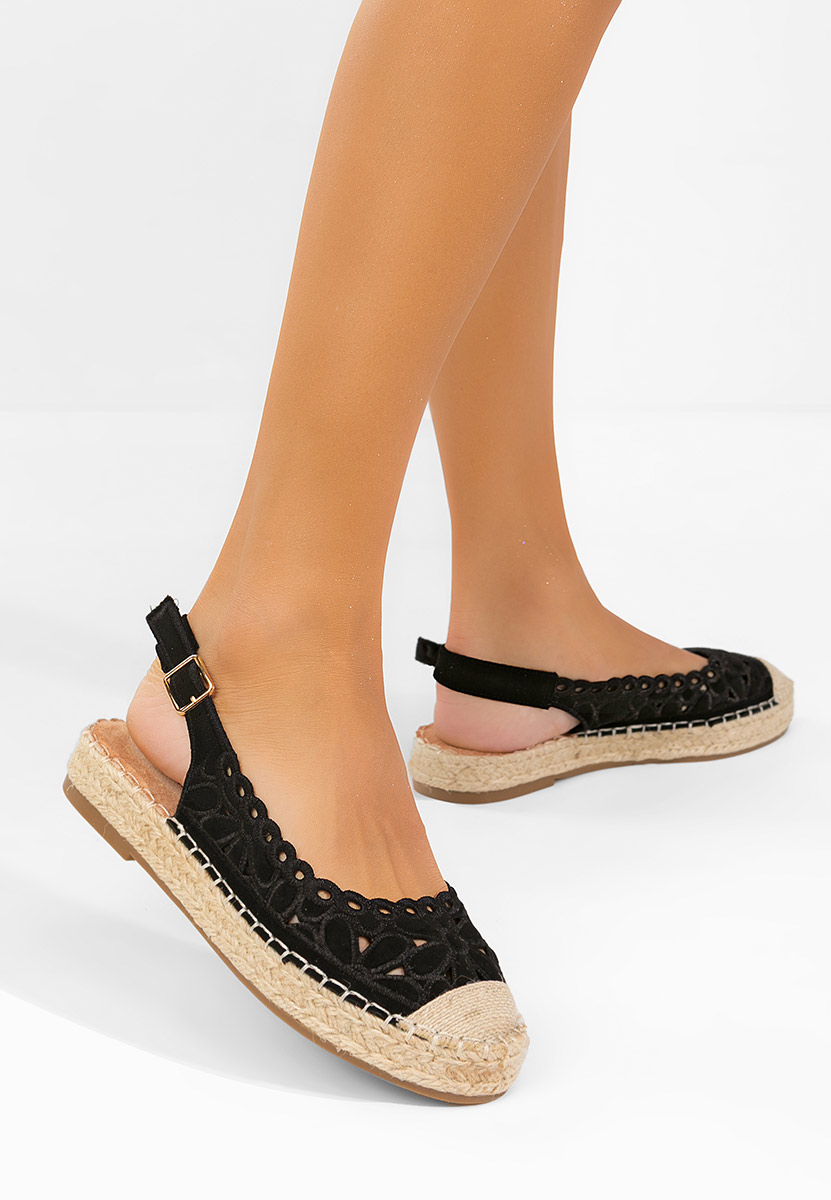 Czarne espadryle damskie Latoria