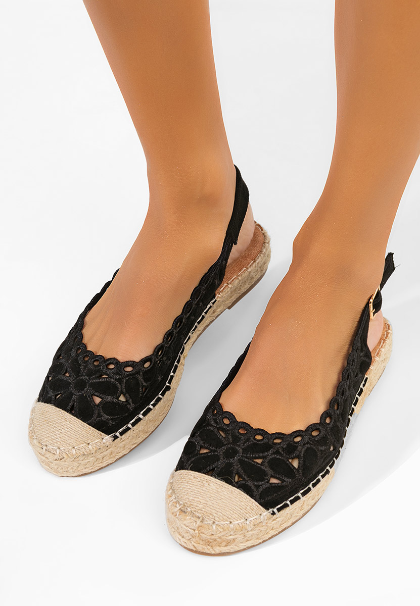 Czarne espadryle damskie Latoria