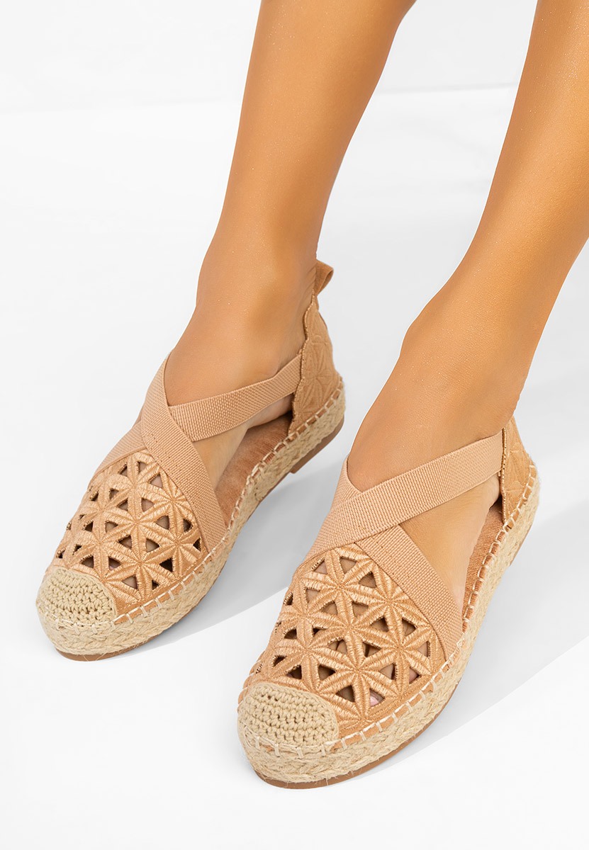Camelowe espadryle damskie Feliania