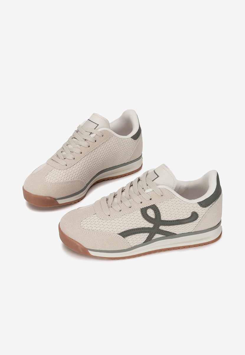Beżowe sneakersy damskie Ferrelia