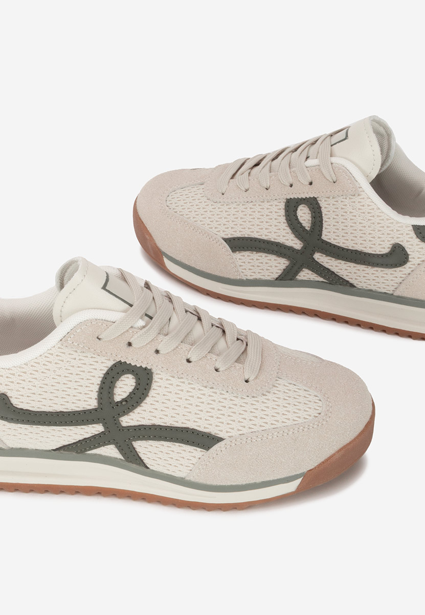 Beżowe sneakersy damskie Ferrelia