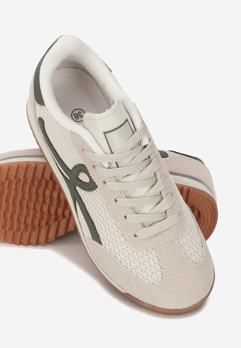 Beżowe sneakersy damskie Ferrelia