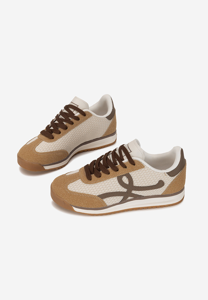 Khaki sneakersy damskie Ferrelia
