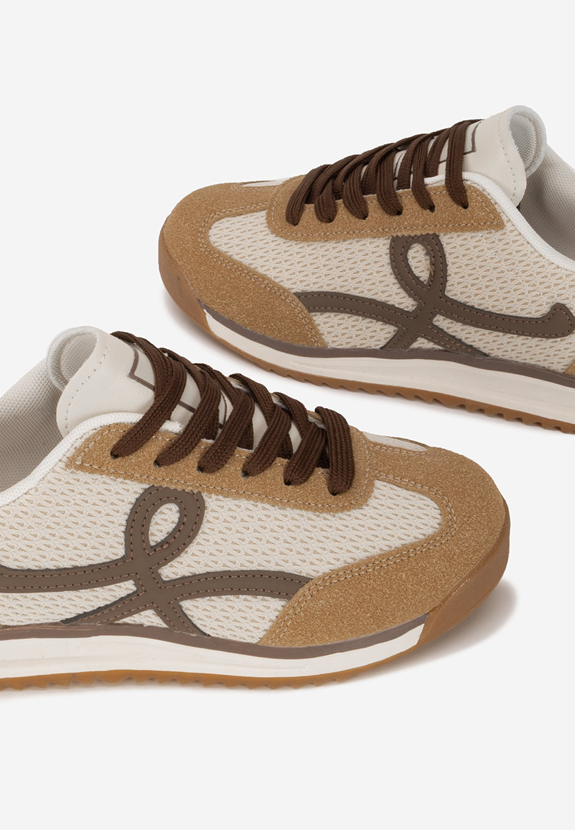 Khaki sneakersy damskie Ferrelia