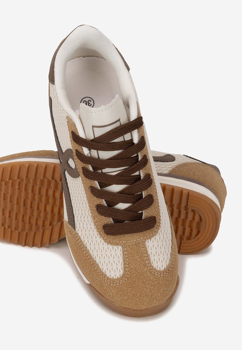 Khaki sneakersy damskie Ferrelia