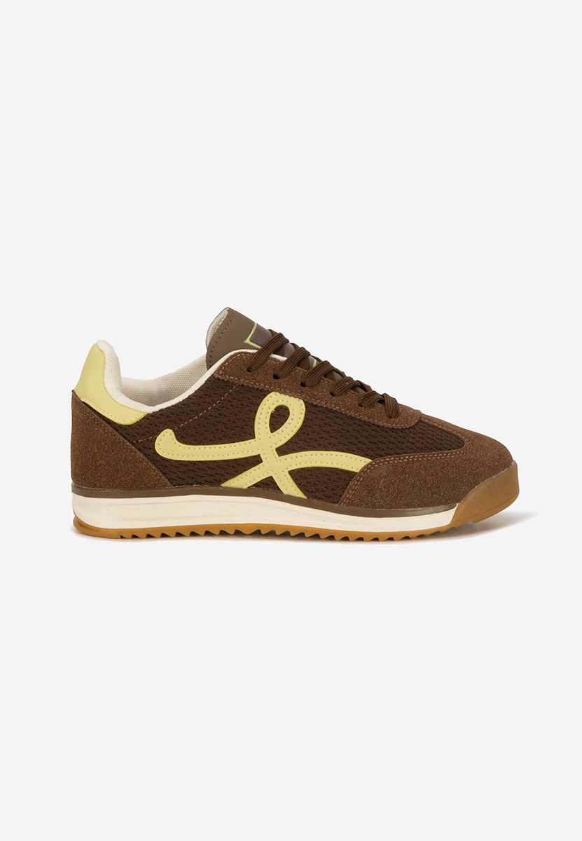 Brązowe sneakersy damskie Ferrelia