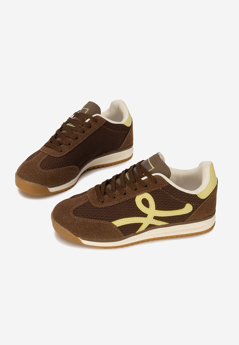 Brązowe sneakersy damskie Ferrelia