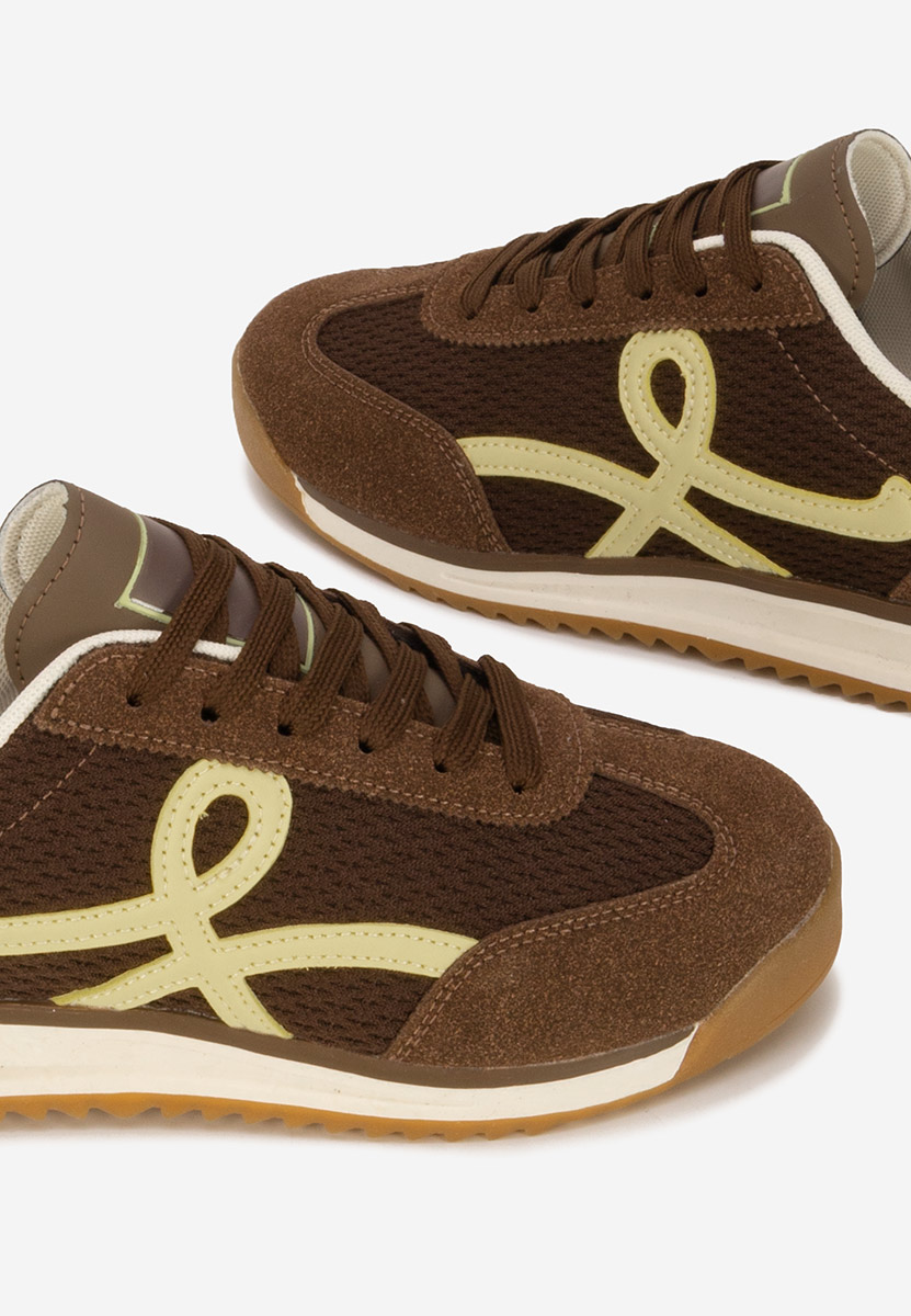Brązowe sneakersy damskie Ferrelia