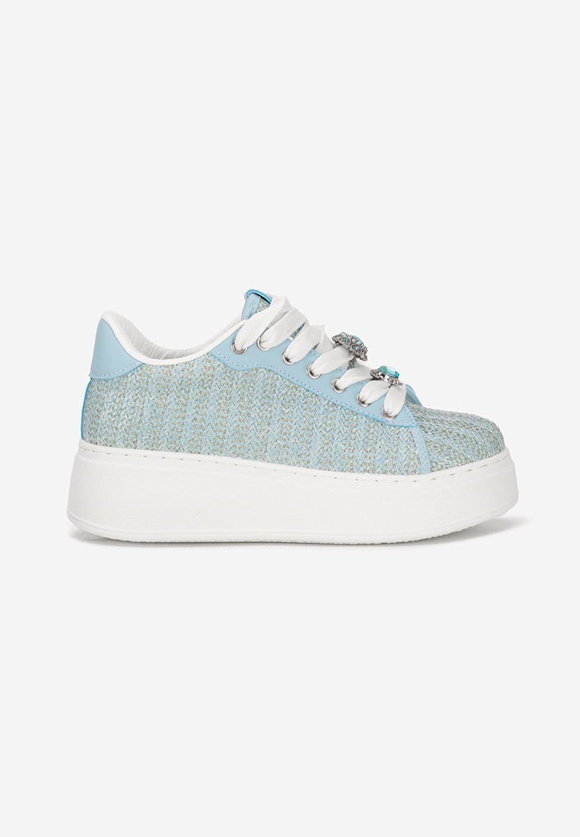 Niebieskie sneakersy na platformie Havania