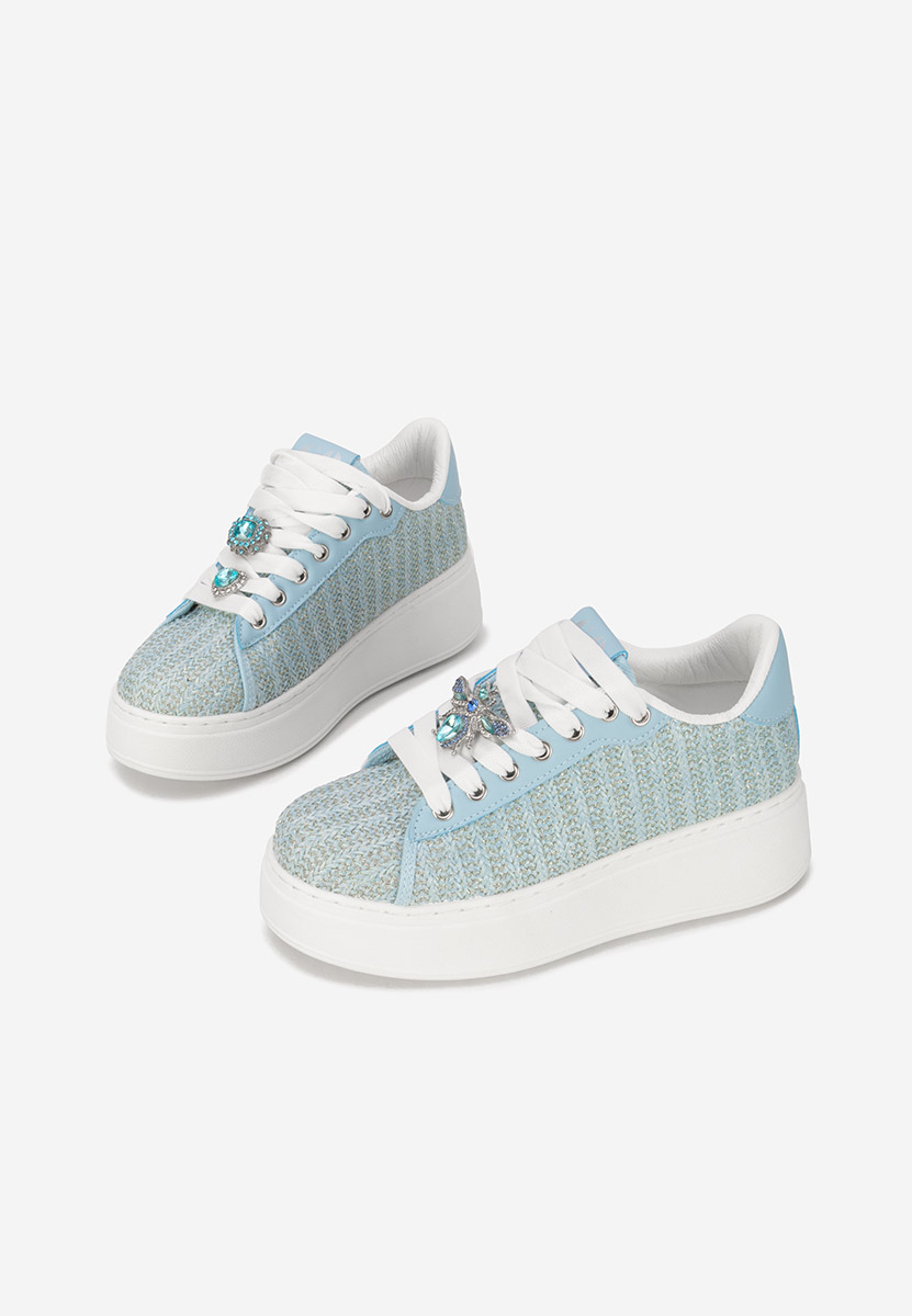 Niebieskie sneakersy na platformie Havania