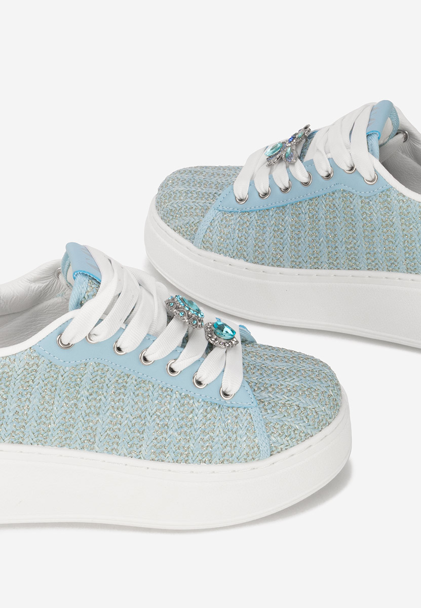 Niebieskie sneakersy na platformie Havania