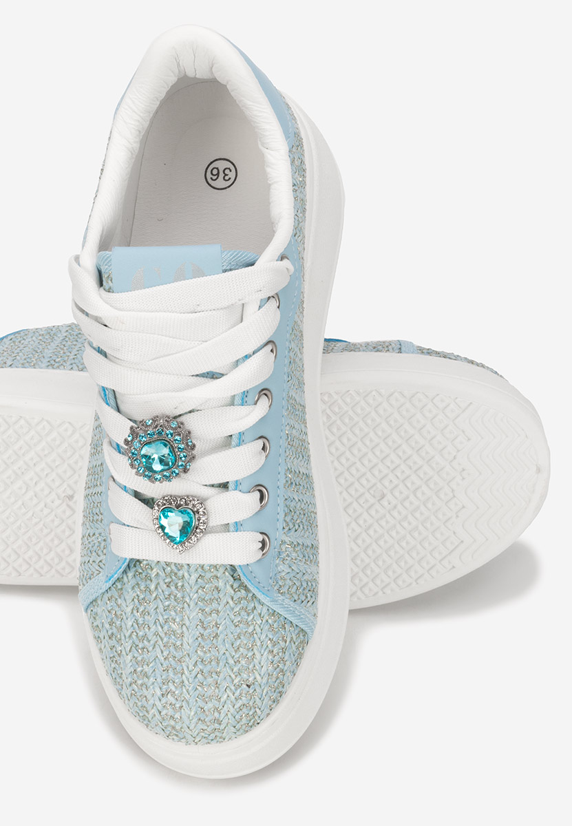Niebieskie sneakersy na platformie Havania
