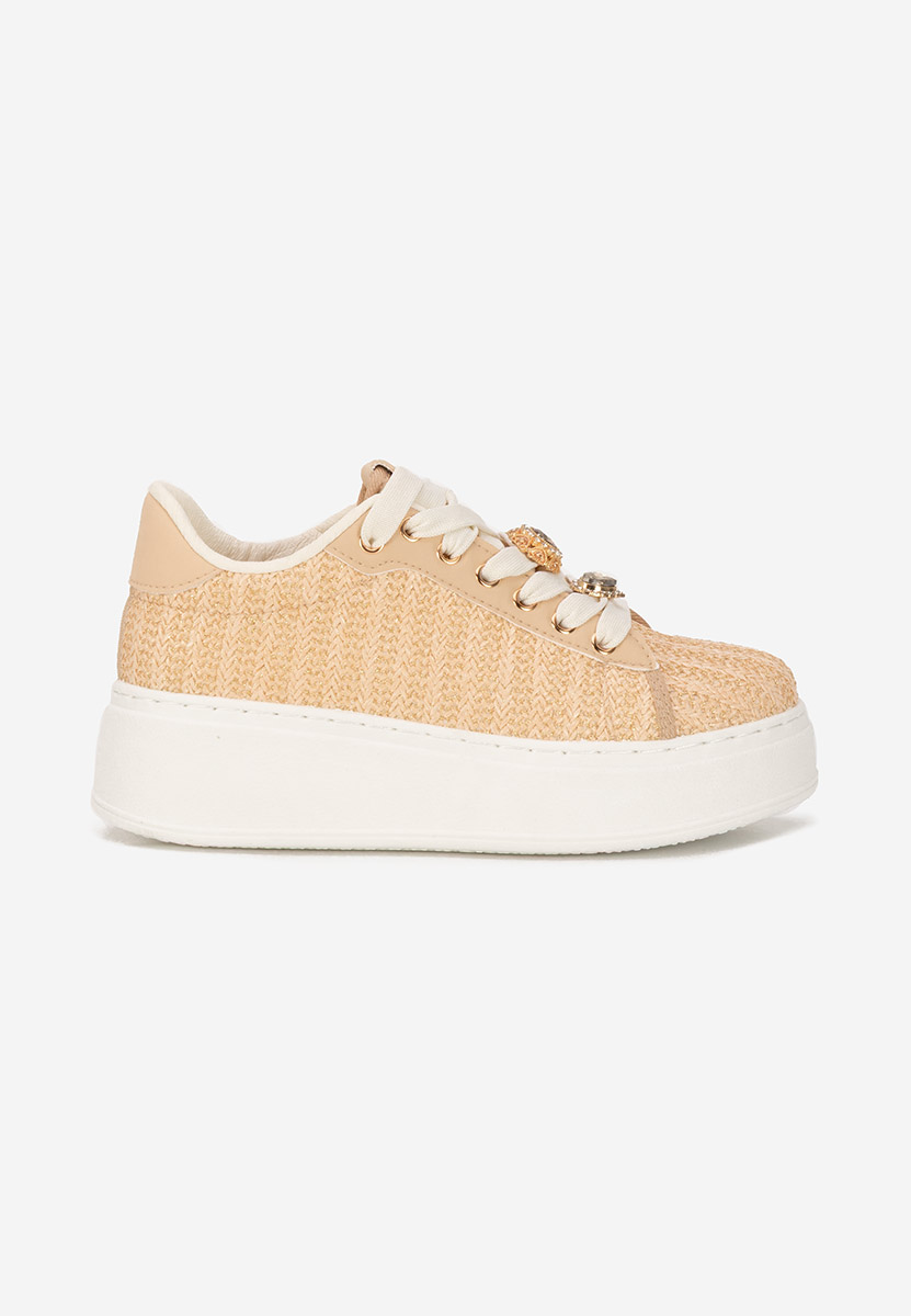 Beżowe sneakersy na platformie Havania V2
