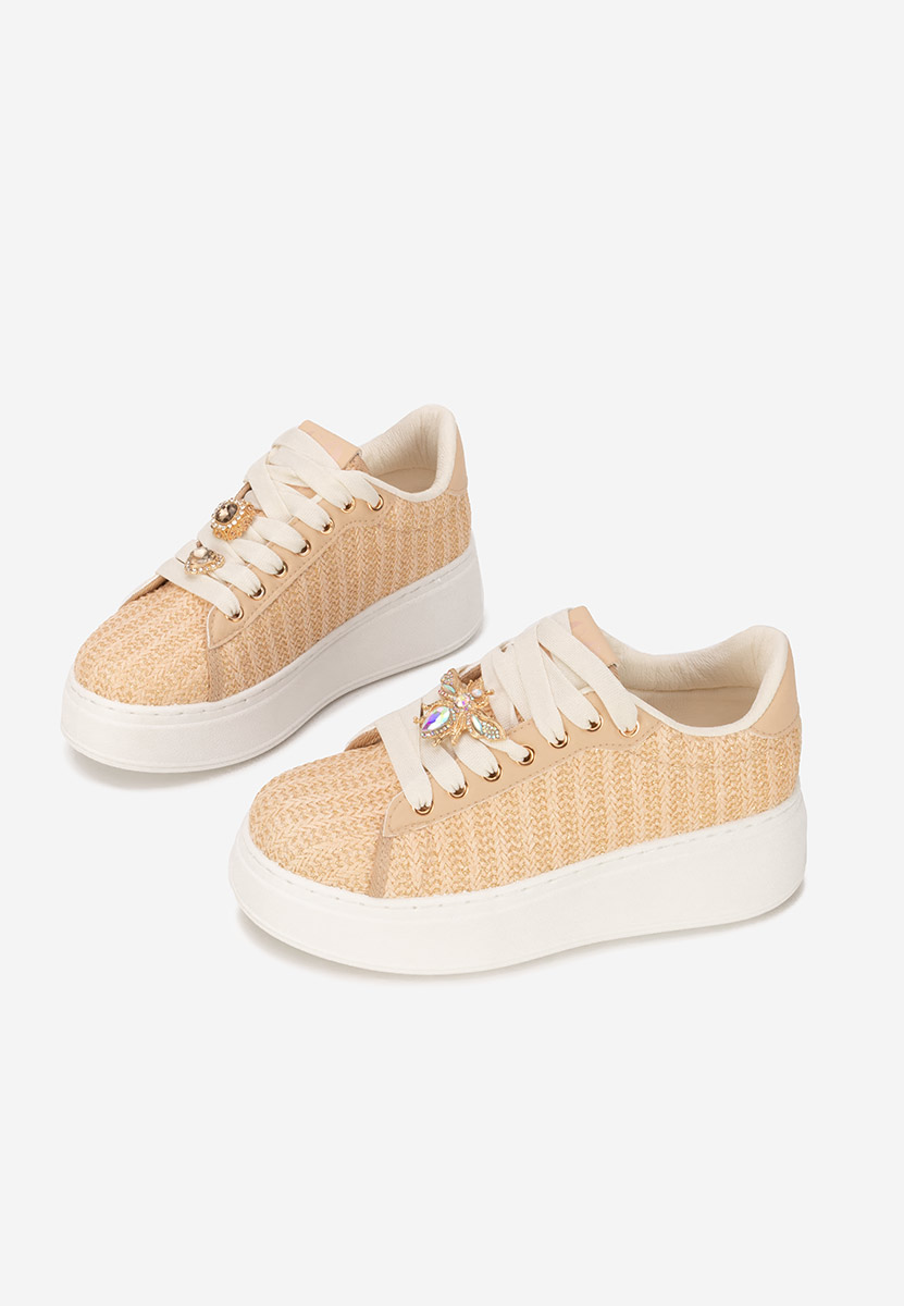 Beżowe sneakersy na platformie Havania V2