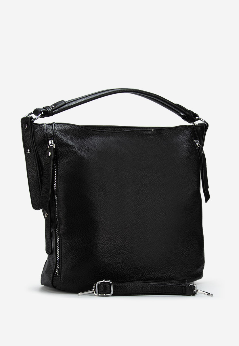 Czarna torebka hobo Agripinia