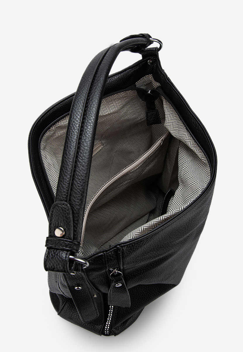 Czarna torebka hobo Agripinia