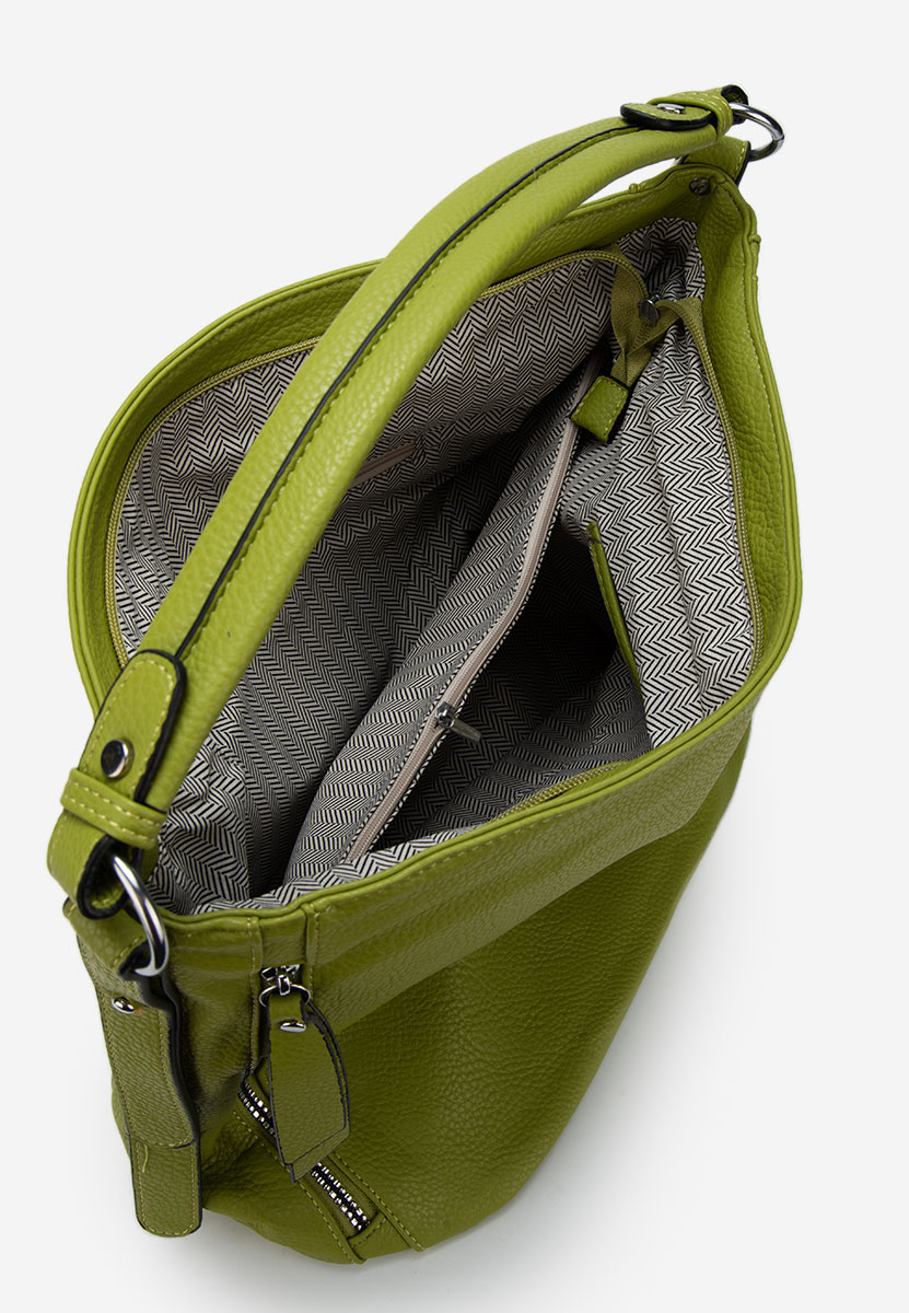 Zielone torebka hobo Agripinia