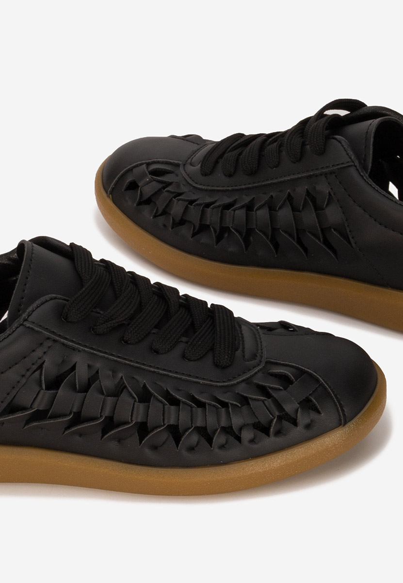 Czarne sneakersy damskie Setiana