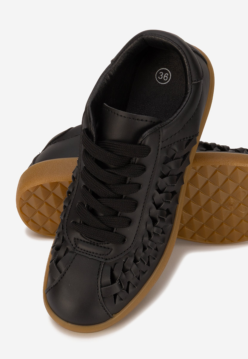 Czarne sneakersy damskie Setiana