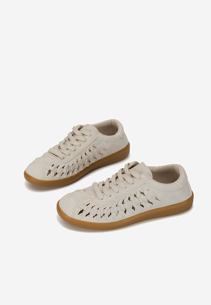 Beżowe sneakersy damskie Setiana